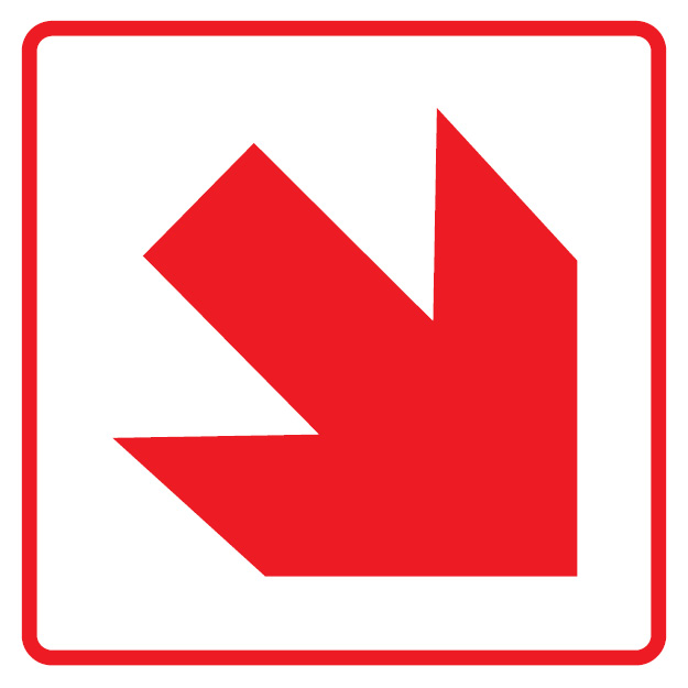 Location of Fire Equipment — Red Arrow 45°